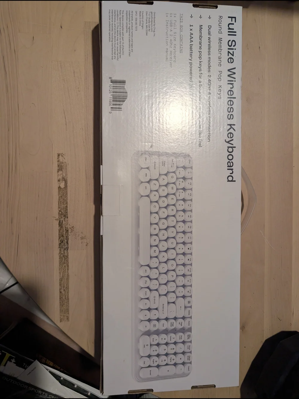 NORTH Full Size Wireless Keyboard - White